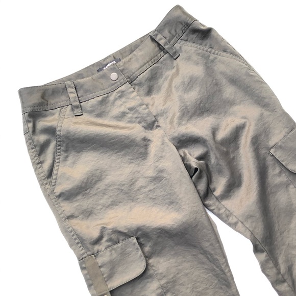 Express Olive Green Satin Utility Pants Size 0 - Picture 5 of 7